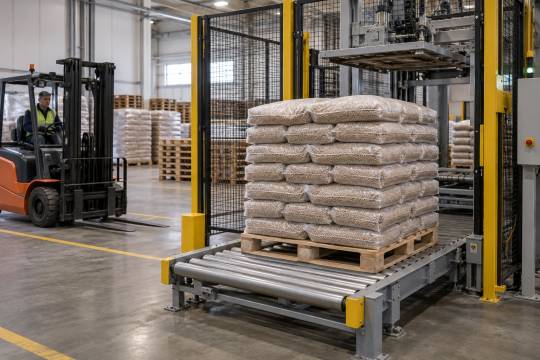 Czy maszyna do paletowania może zmieniać sposób układania worków zależnie od produktu?